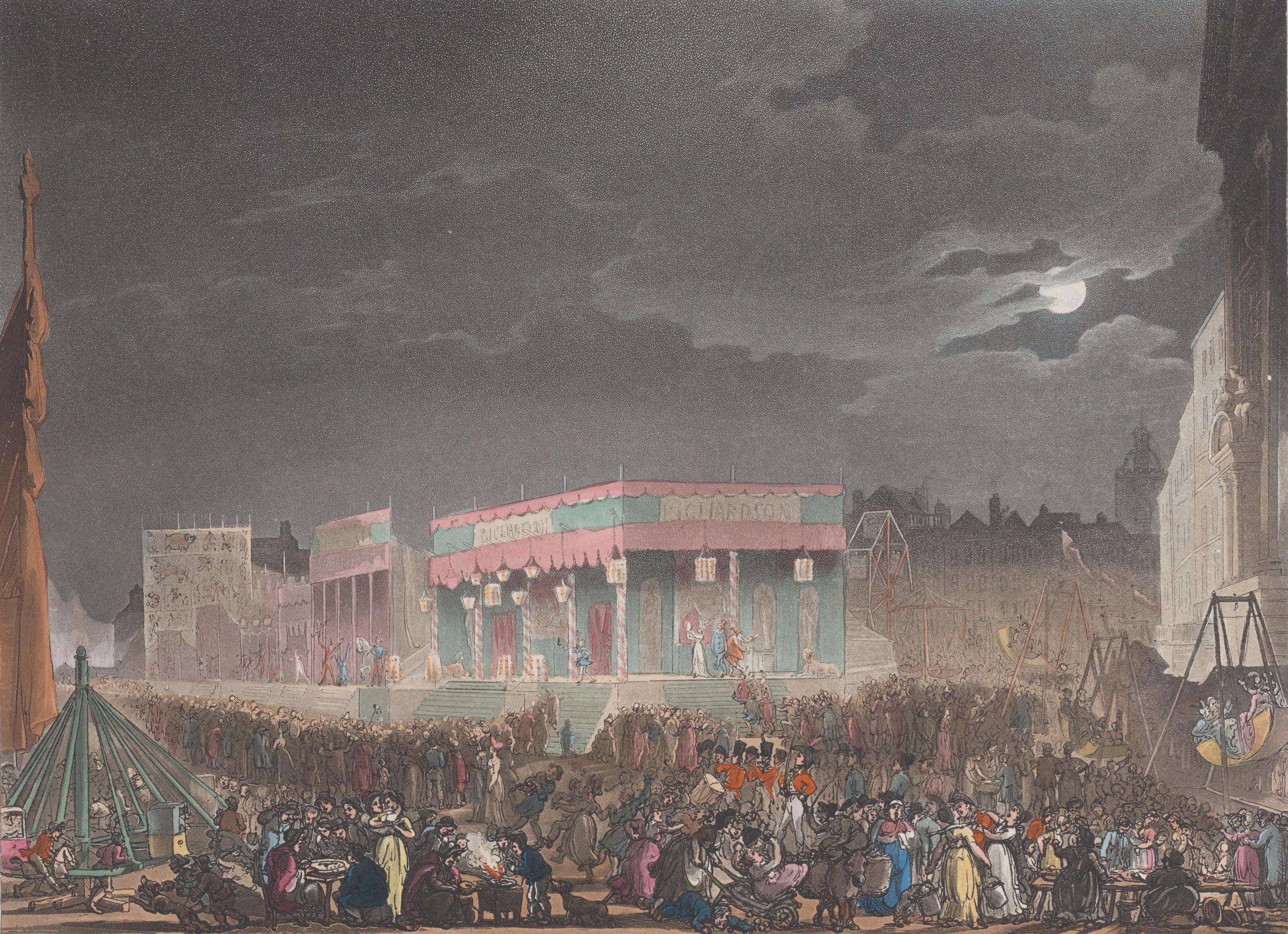 Bartholomew Fair, Auguste Charles Pugin, Thomas Rowlandson, John Bluck
