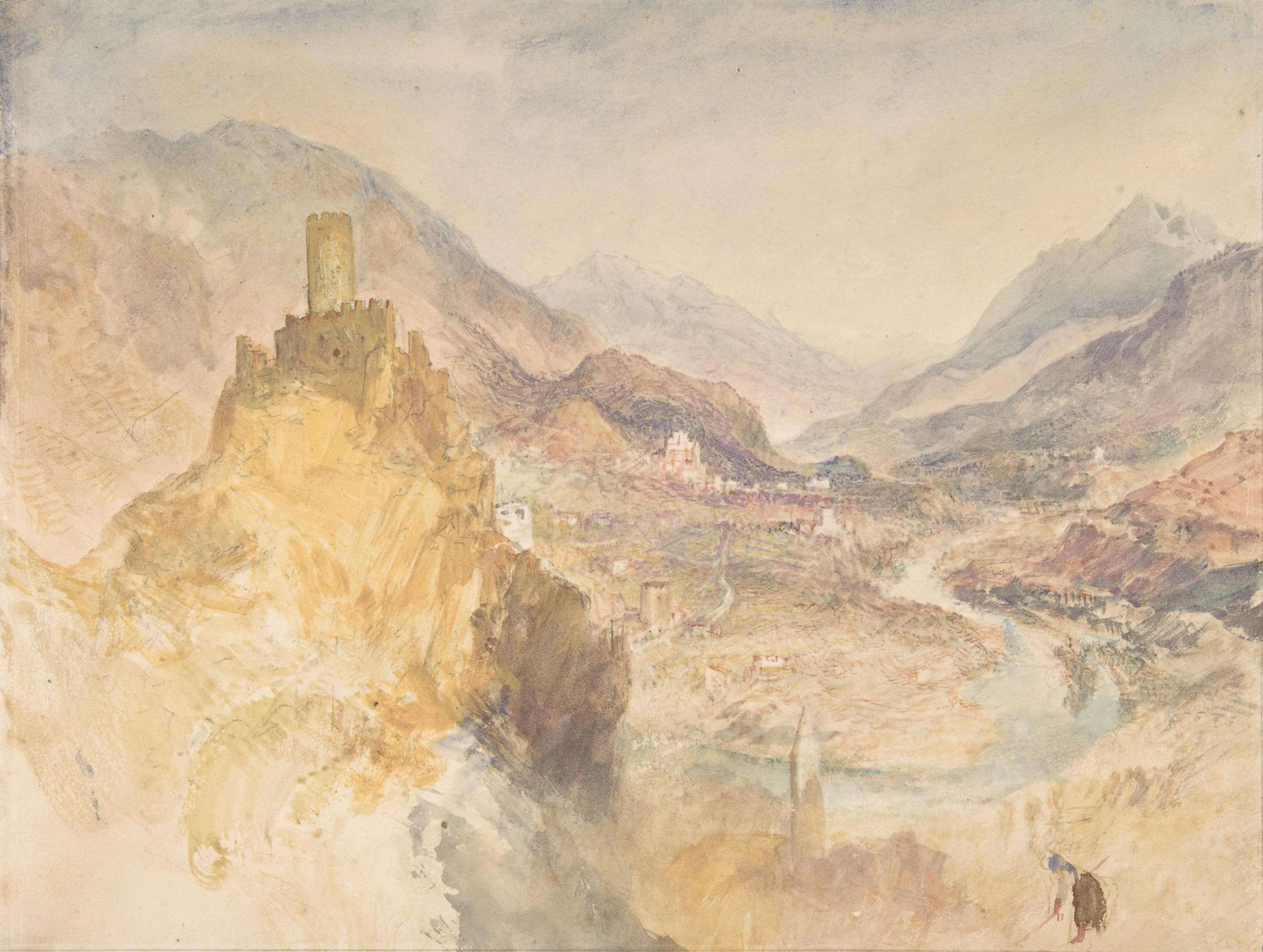 Chatel Argent and the Val d'Aosta from above Villeneuve, Joseph Mallord William Turner