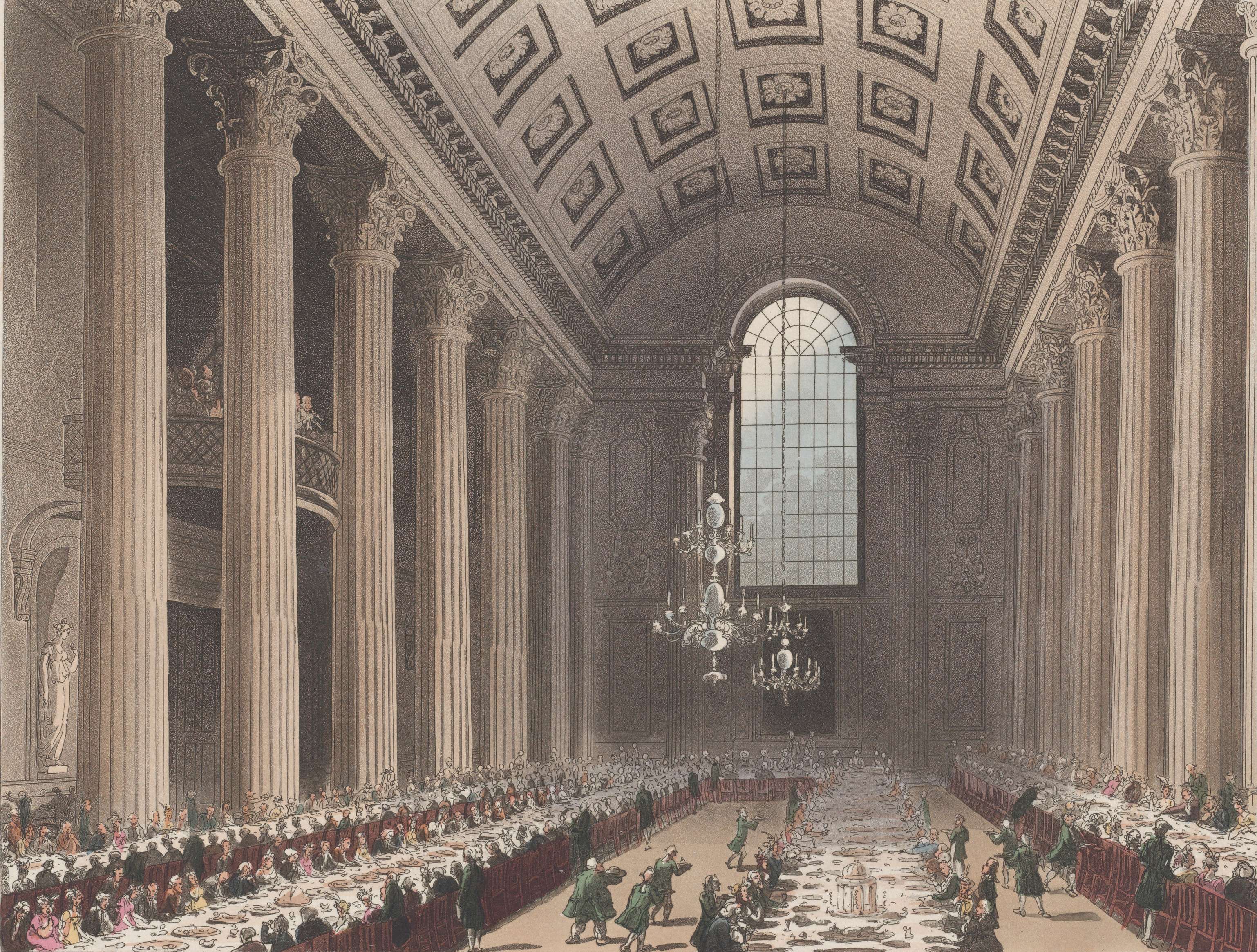 Egyptian Hall, Mansion House, Auguste Charles Pugin, Thomas Rowlandson, John Bluck