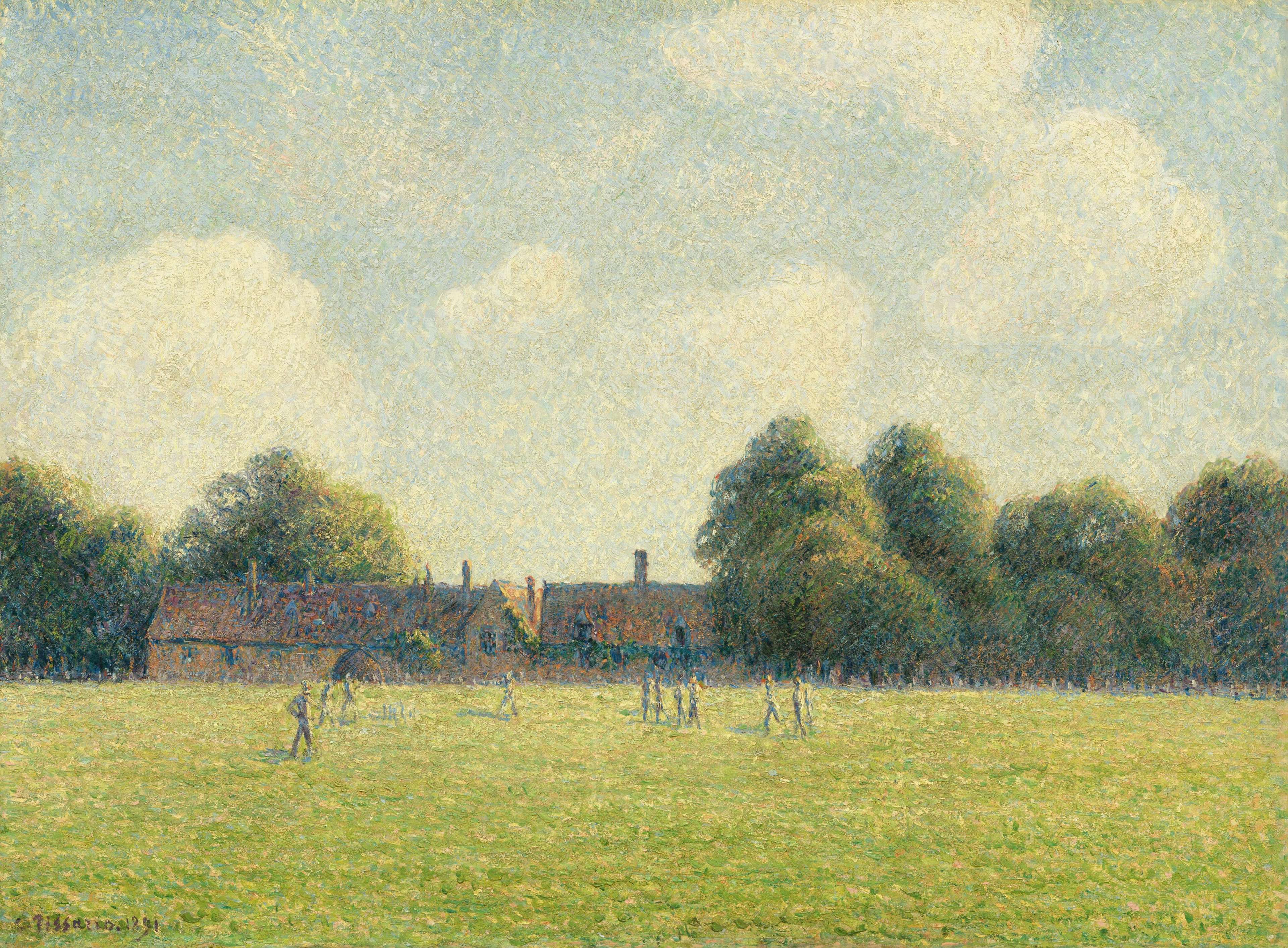 Hampton Court Green, Camille Pissarro
