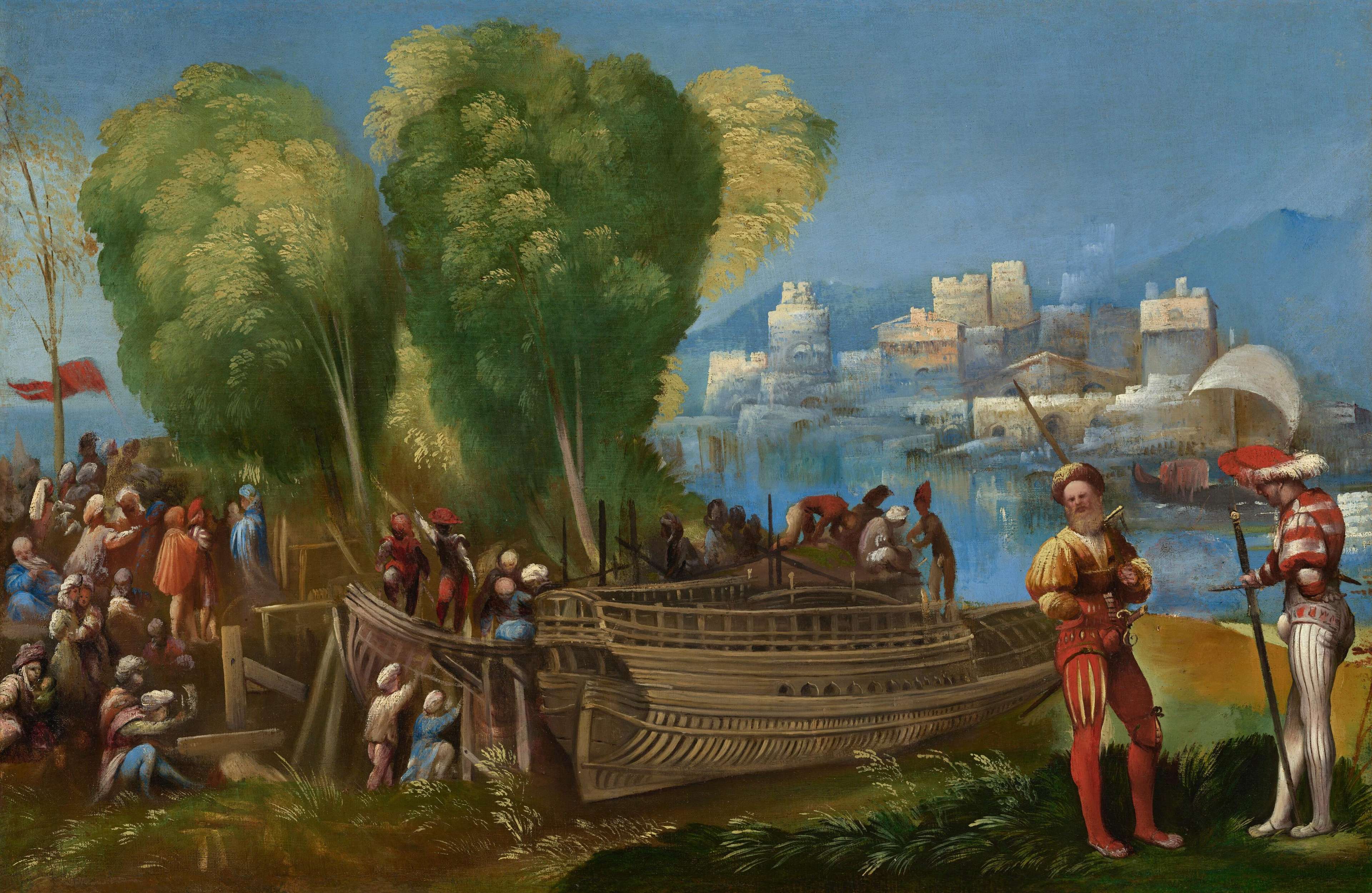 The Trojans Repairing Their Ships in Sicily, Dosso Dossi
