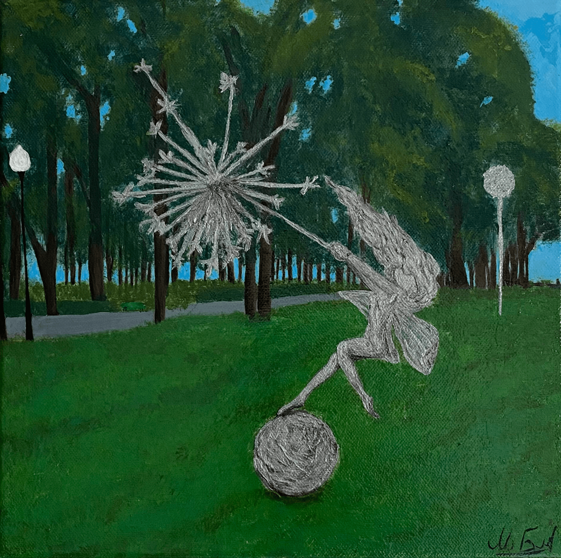 A fairy with a dandelion, Mariia Borodin