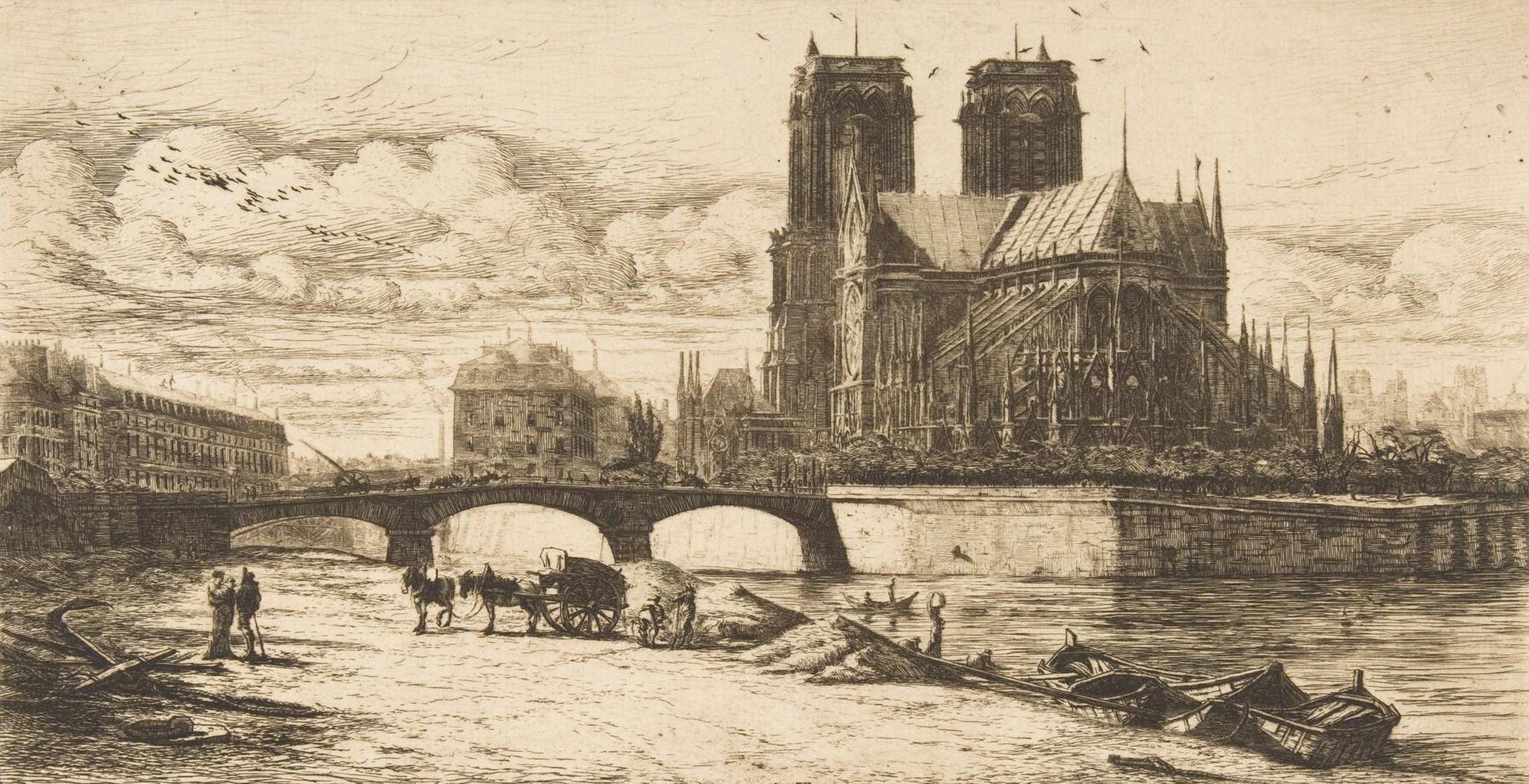 The Apse of Notre-Dame, Paris, Charles Meryon